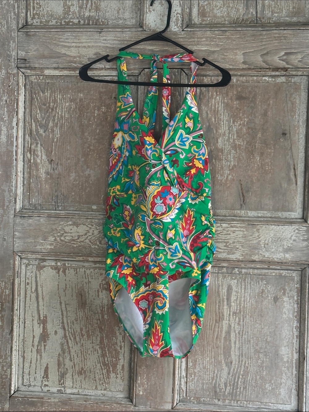 Boden Green Floral One-Piece Swimsuit